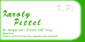 karoly pittel business card